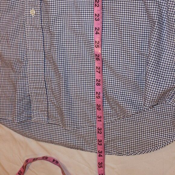 Ralph Lauren Black White Check 100% Cotton Blend Button-Up Shirts Men Size 17.5 - Picture 11 of 11